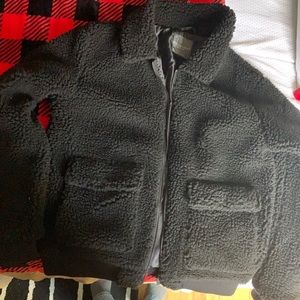 Black sherpa jacket